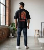 Oni Flame Premium Oversized Streetwear T-shirt - Image 2